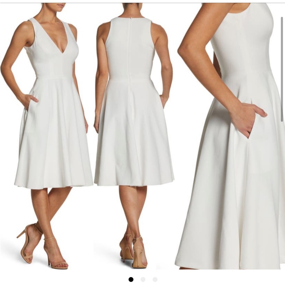 Dress the Population White Sleeveless Dress - Used once